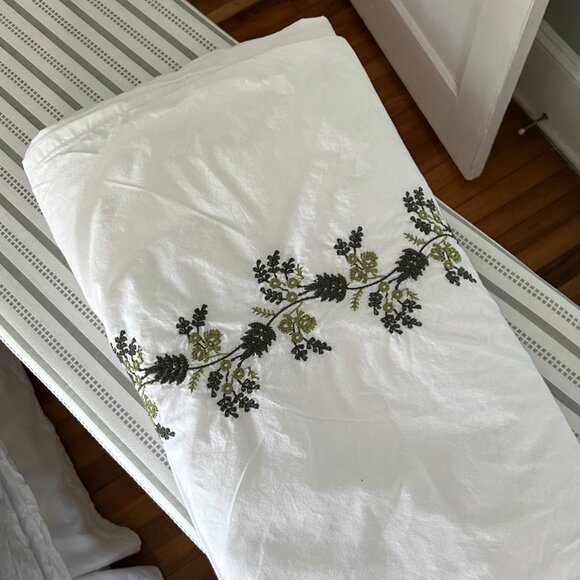Lilou Embroidered Duvet Cover - Ballard Design F/Q - Picture 2 of 3